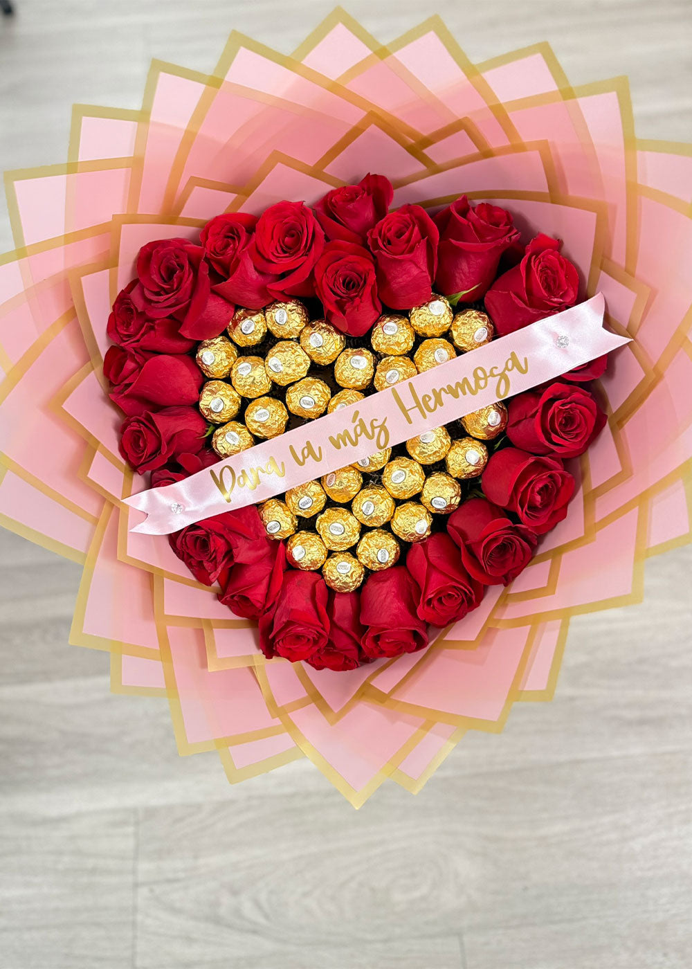Heart Roses & Chocolates Bouquet”