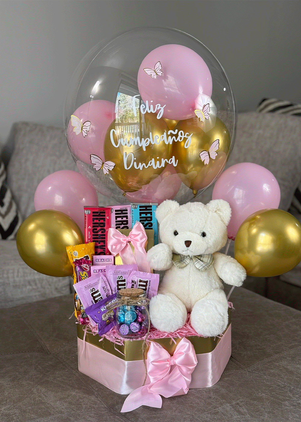 Blush Birthday Teddy Box”