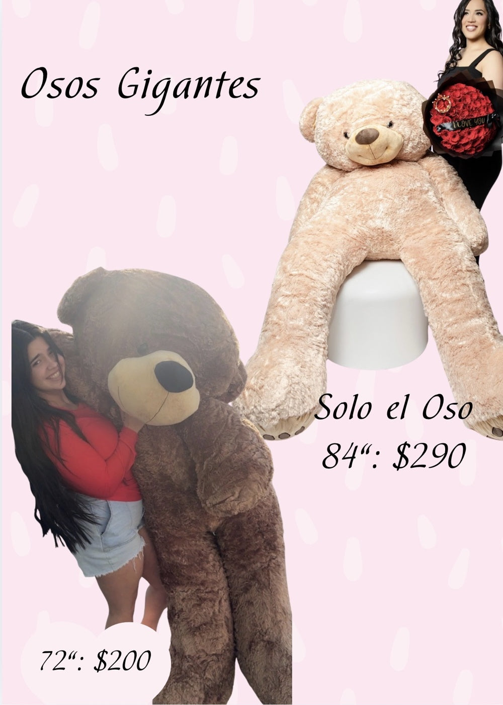 Giant Teddy Bear – Multiple Sizes & Colors.