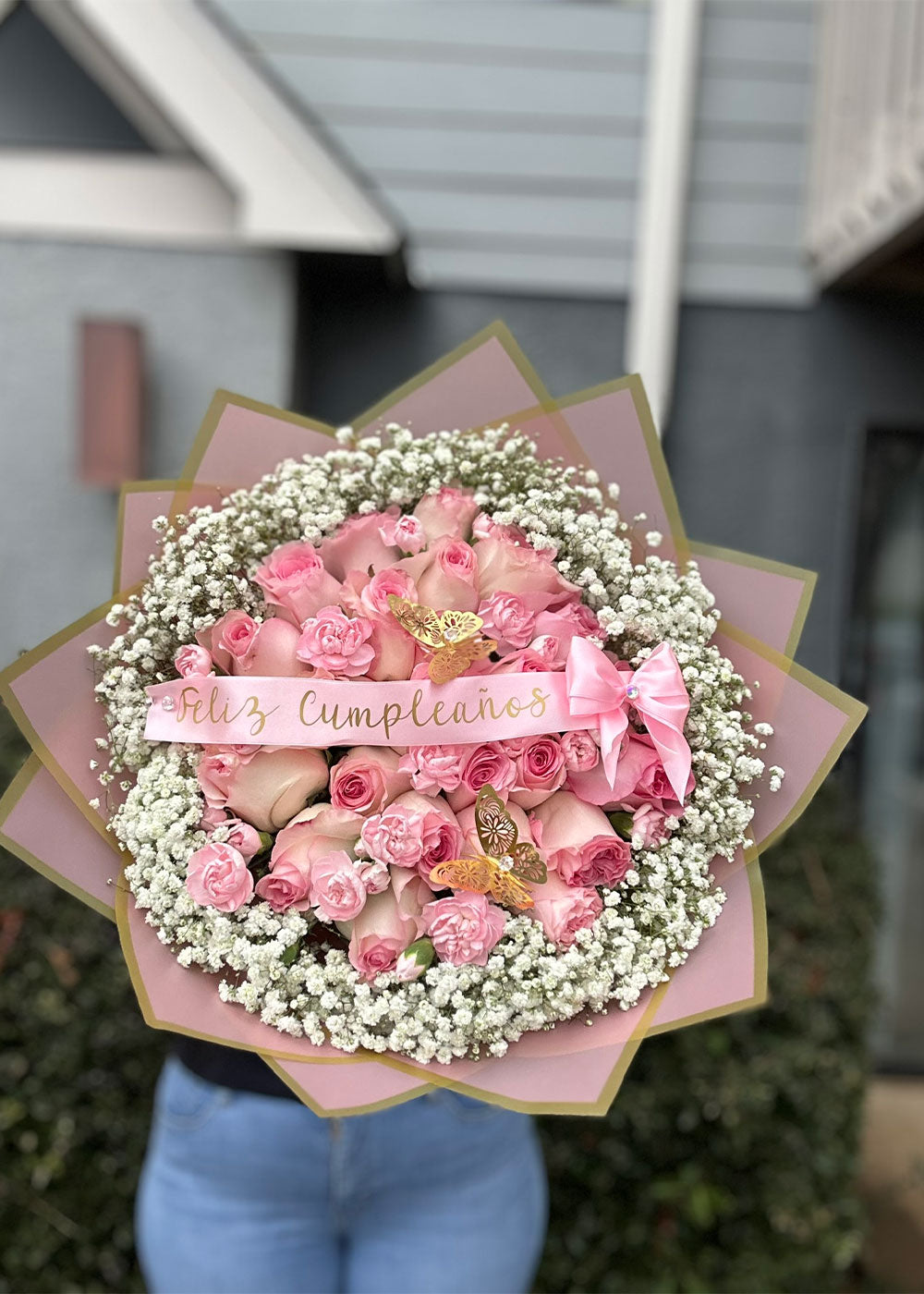 Blush Roses & Carnations Arrangement