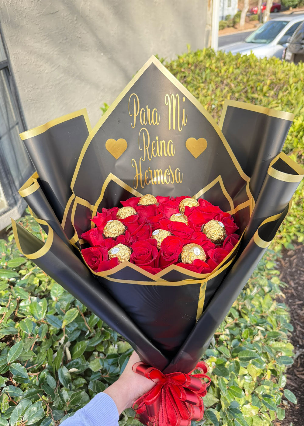 “25 Roses & Chocolate Bouquet”