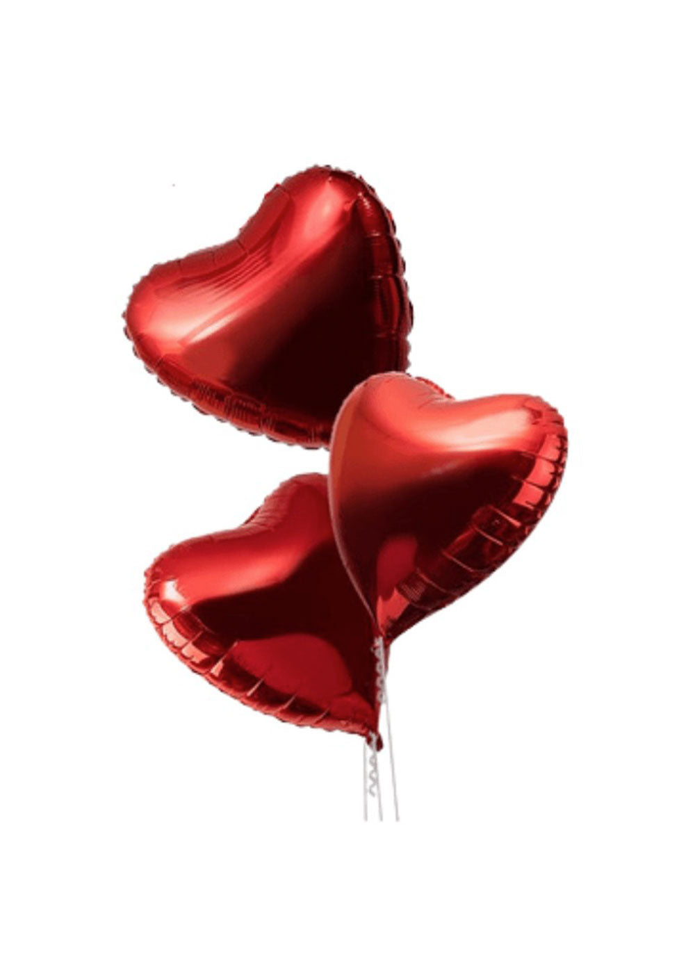 Red Foil Heart Balloons – Set of 3