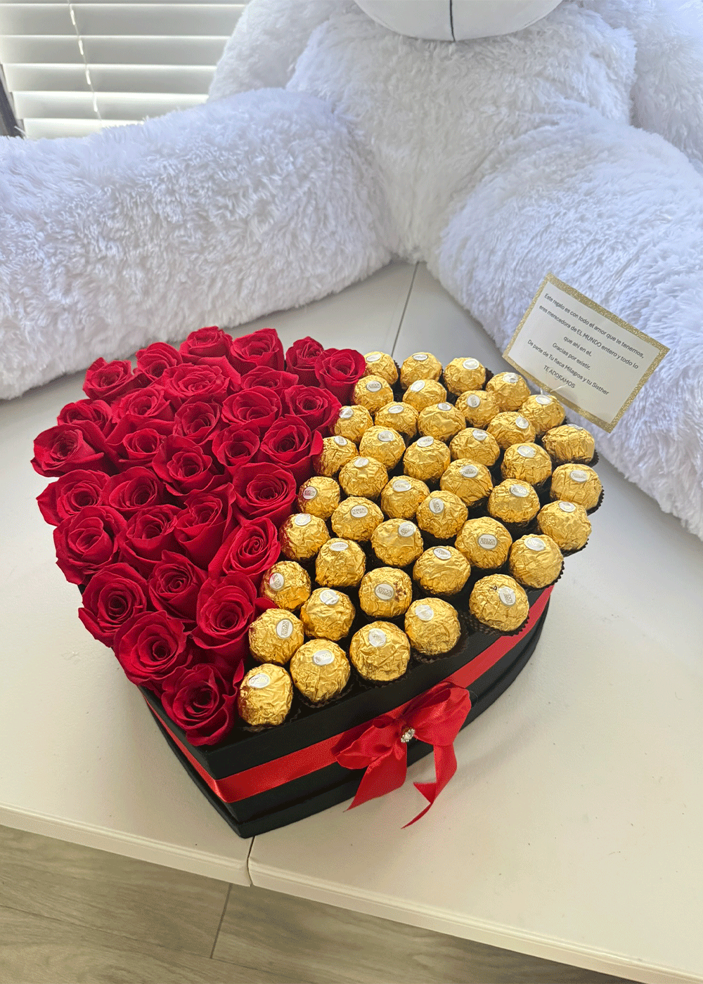 Heart Shape Rose & Chocolate Box
