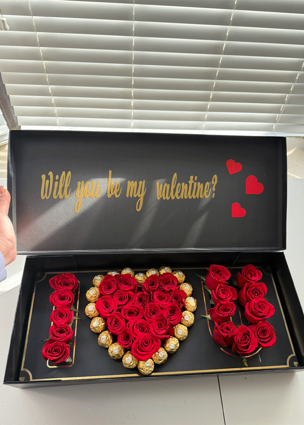 Romantic Rose & Chocolate Box