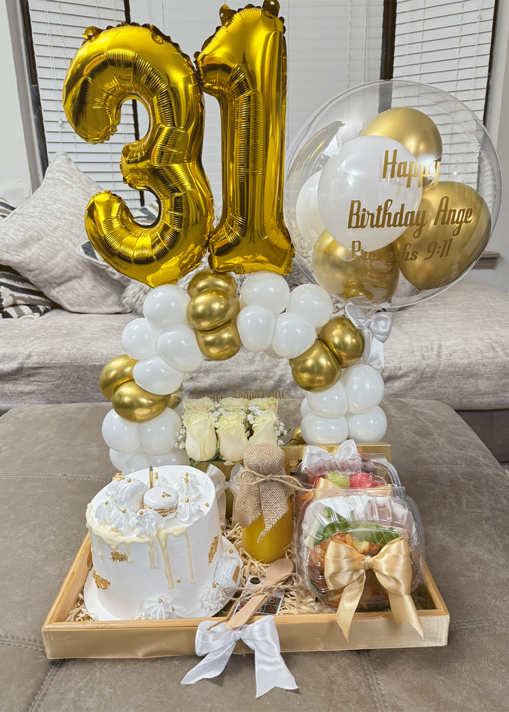 Premium Birthday Setup with Cake & Numbers