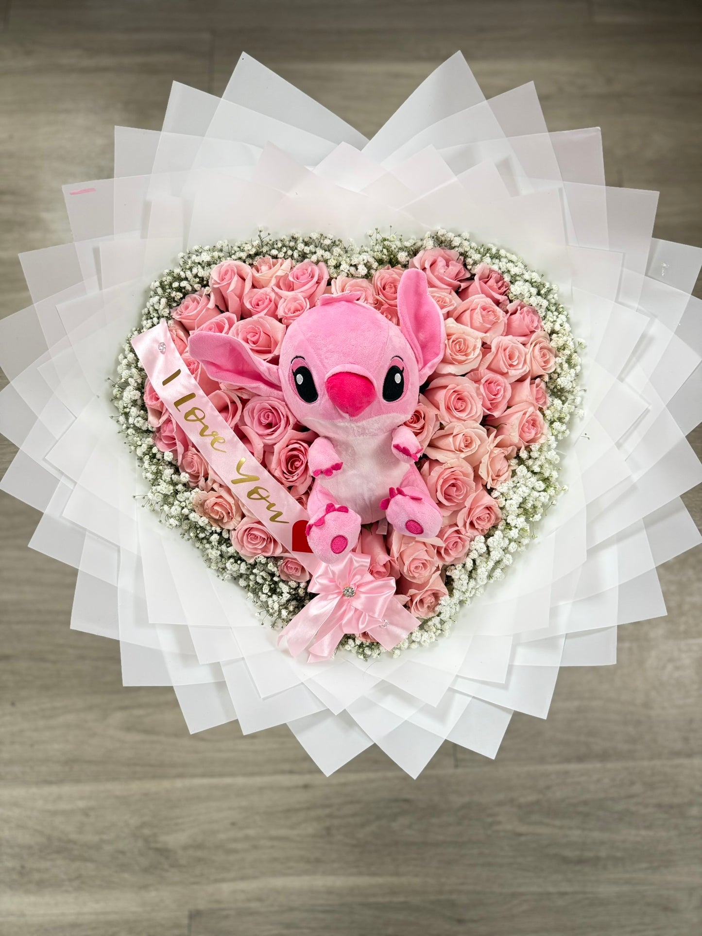 Stitch Heart Rose Bouquet